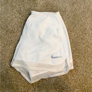 Girls Nike White Athletic Shorts